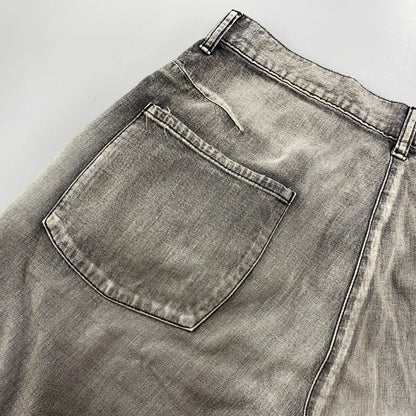 【中古品】【メンズ】 ANCELLM アンセルム ANC-PT71 LIGHT OZ WIDE STRAIGHT DENIM PANTS ライト オンス ストレート デニム パンツ ボトムス 151-260522-kh-10-izu サイズ：2 カラー：ダークグレー系 万代Net店