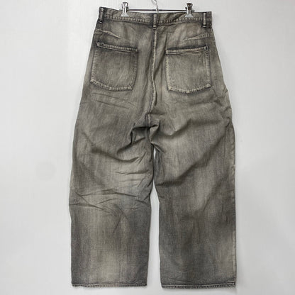 【中古品】【メンズ】 ANCELLM アンセルム ANC-PT71 LIGHT OZ WIDE STRAIGHT DENIM PANTS ライト オンス ストレート デニム パンツ ボトムス 151-260522-kh-10-izu サイズ：2 カラー：ダークグレー系 万代Net店