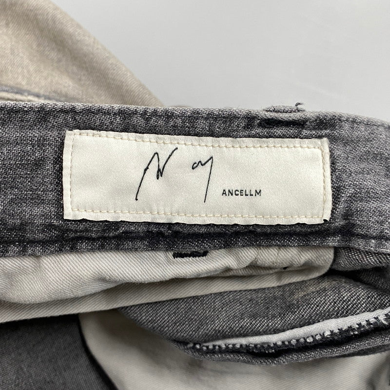 【中古品】【メンズ】 ANCELLM アンセルム ANC-PT71 LIGHT OZ WIDE STRAIGHT DENIM PANTS ライト オンス ストレート デニム パンツ ボトムス 151-260522-kh-10-izu サイズ：2 カラー：ダークグレー系 万代Net店