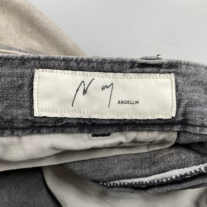 【中古品】【メンズ】 ANCELLM アンセルム ANC-PT71 LIGHT OZ WIDE STRAIGHT DENIM PANTS ライト オンス ストレート デニム パンツ ボトムス 151-260522-kh-10-izu サイズ：2 カラー：ダークグレー系 万代Net店