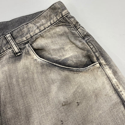 【中古品】【メンズ】 ANCELLM アンセルム ANC-PT71 LIGHT OZ WIDE STRAIGHT DENIM PANTS ライト オンス ストレート デニム パンツ ボトムス 151-260522-kh-10-izu サイズ：2 カラー：ダークグレー系 万代Net店