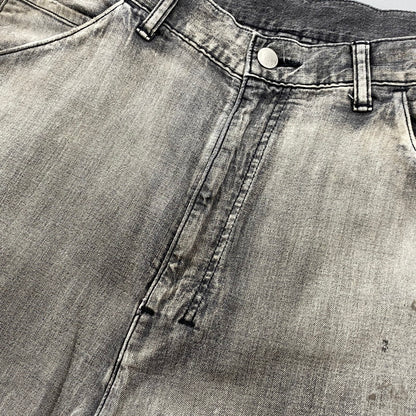 【中古品】【メンズ】 ANCELLM アンセルム ANC-PT71 LIGHT OZ WIDE STRAIGHT DENIM PANTS ライト オンス ストレート デニム パンツ ボトムス 151-260522-kh-10-izu サイズ：2 カラー：ダークグレー系 万代Net店