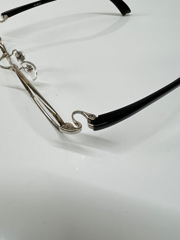 【中古品】【メンズ】 999.9 フォーナインズ オーバルタイプ 眼鏡フレーム S-251T 178-260703-kk-05-hon サイズ：53ロ17-120 カラー：シルバー/ブラック 万代Net店