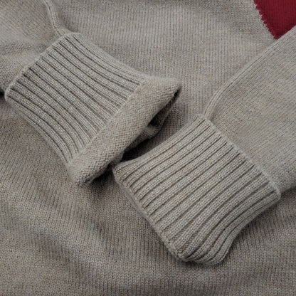 【中古品】【メンズ】 AMI ALEXANDRE MATTIUSSI アミアレクサンドレマチウシ UKS006.018 RED ADC SWEATER レッド エーディーシー セーター トップス 長袖 141-260522-cs-17-izu サイズ：M カラー：ベージュ 万代Net店