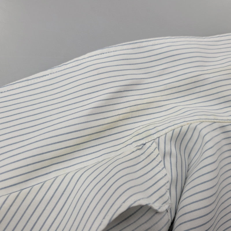 【中古品】【メンズ】 AMI ALEXANDRE MATTIUSSI アミアレクサンドレマチウシ COTTON CAMP COLLAR SHORT SLEEVE SHIRT コットン キャンプ カラー ショートスリーブ シャツ トップス 半袖 141-260522-cs-16-izu サイズ：XS カラー：ホワイト×ブルー 万代Net店