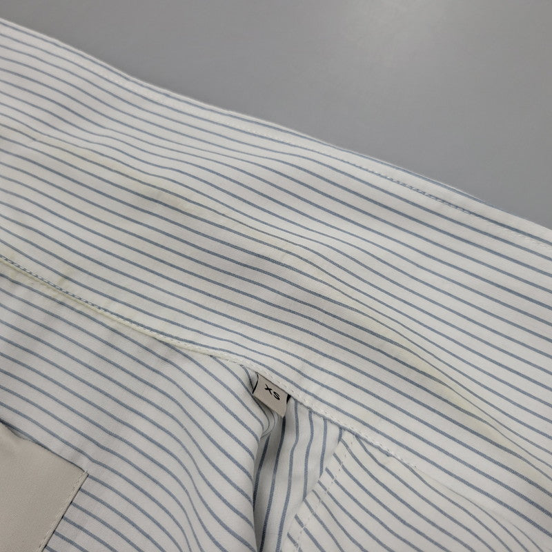 【中古品】【メンズ】 AMI ALEXANDRE MATTIUSSI アミアレクサンドレマチウシ COTTON CAMP COLLAR SHORT SLEEVE SHIRT コットン キャンプ カラー ショートスリーブ シャツ トップス 半袖 141-260522-cs-16-izu サイズ：XS カラー：ホワイト×ブルー 万代Net店