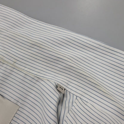【中古品】【メンズ】 AMI ALEXANDRE MATTIUSSI アミアレクサンドレマチウシ COTTON CAMP COLLAR SHORT SLEEVE SHIRT コットン キャンプ カラー ショートスリーブ シャツ トップス 半袖 141-260522-cs-16-izu サイズ：XS カラー：ホワイト×ブルー 万代Net店