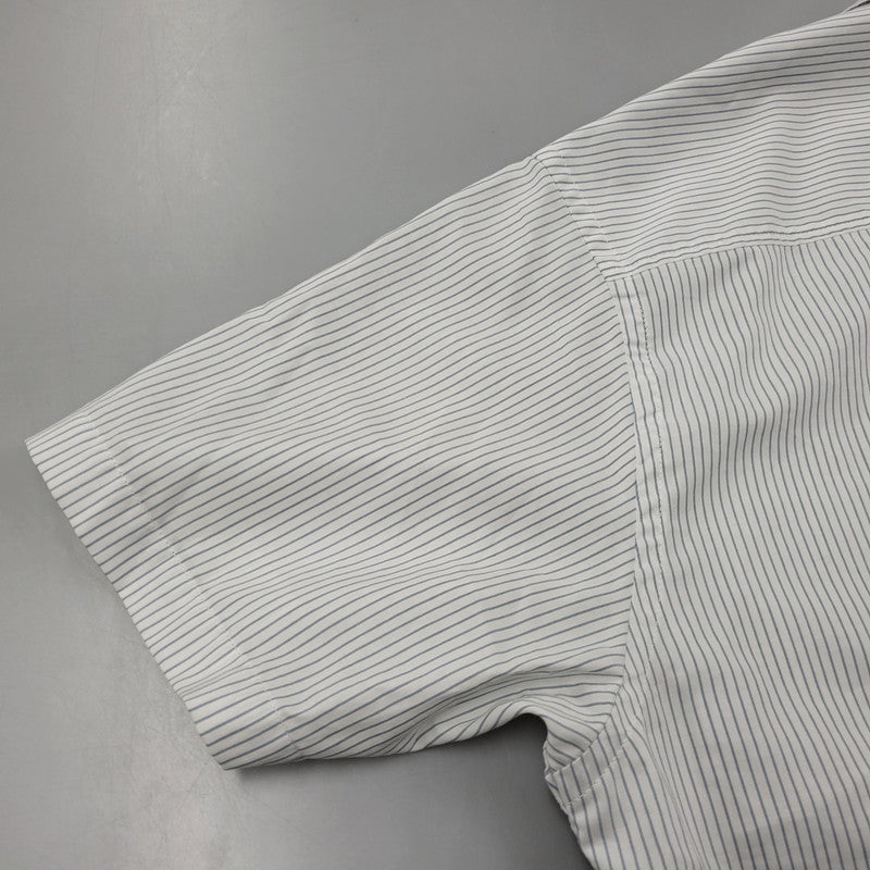 【中古品】【メンズ】 AMI ALEXANDRE MATTIUSSI アミアレクサンドレマチウシ COTTON CAMP COLLAR SHORT SLEEVE SHIRT コットン キャンプ カラー ショートスリーブ シャツ トップス 半袖 141-260522-cs-16-izu サイズ：XS カラー：ホワイト×ブルー 万代Net店