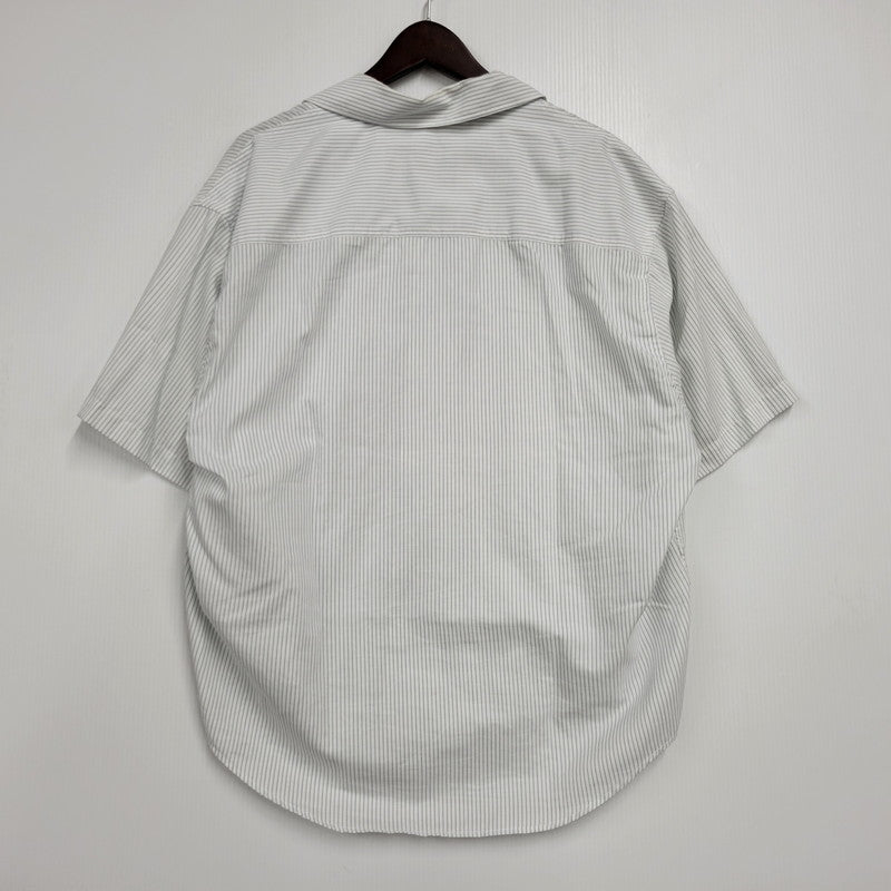 【中古品】【メンズ】 AMI ALEXANDRE MATTIUSSI アミアレクサンドレマチウシ COTTON CAMP COLLAR SHORT SLEEVE SHIRT コットン キャンプ カラー ショートスリーブ シャツ トップス 半袖 141-260522-cs-16-izu サイズ：XS カラー：ホワイト×ブルー 万代Net店