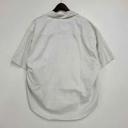 【中古品】【メンズ】 AMI ALEXANDRE MATTIUSSI アミアレクサンドレマチウシ COTTON CAMP COLLAR SHORT SLEEVE SHIRT コットン キャンプ カラー ショートスリーブ シャツ トップス 半袖 141-260522-cs-16-izu サイズ：XS カラー：ホワイト×ブルー 万代Net店