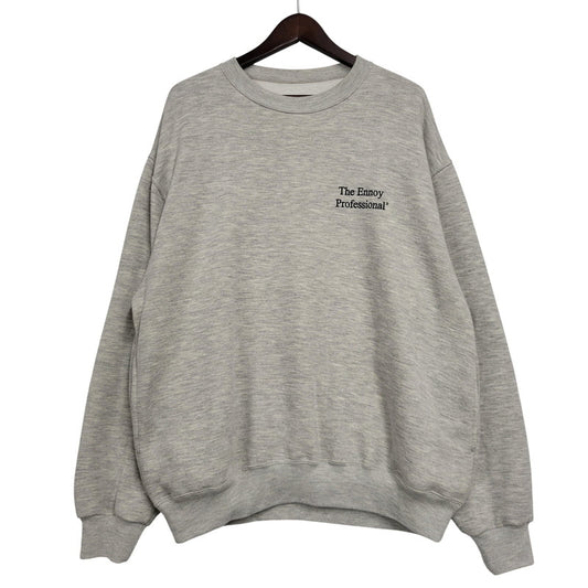 【中古品】【メンズ】 THE ENNOY PROFESSIONAL ザエンノイプロフェッショナル SS25BRENCT01NTL SWEAT SHIRT スウェットシャツ トップス 長袖 140-260522-cs-18-izu サイズ：L カラー：グレー 万代Net店