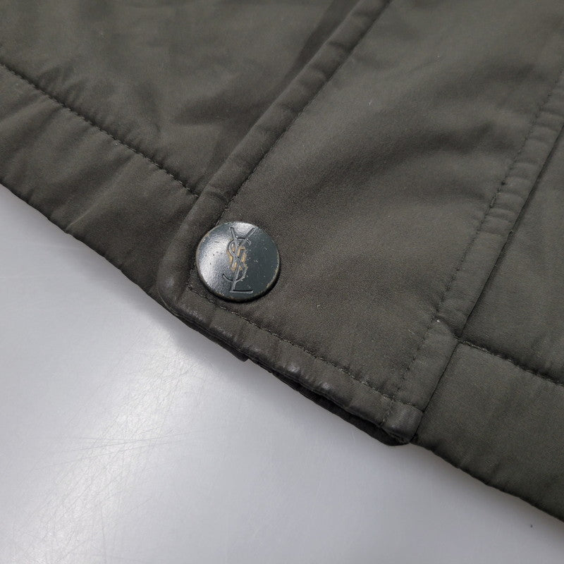 【中古品】【メンズ】 YVES SAINT LAURENT イヴ・サンローラン NYLON JACKET ナイロンジャケット アウター 141-260522-as-18-izu サイズ：105 カラー：カーキ系 万代Net店