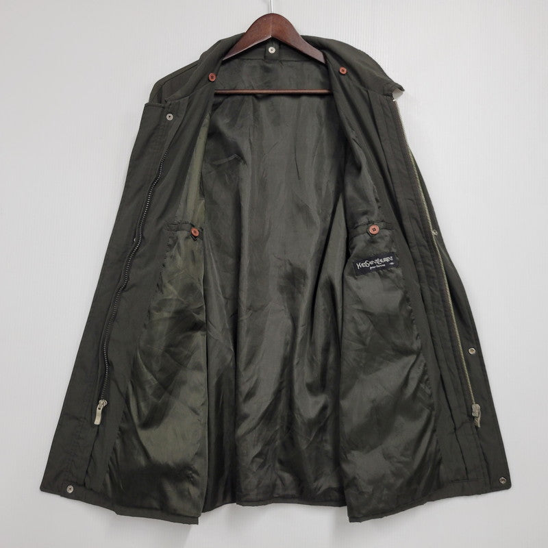 【中古品】【メンズ】 YVES SAINT LAURENT イヴ・サンローラン NYLON JACKET ナイロンジャケット アウター 141-260522-as-18-izu サイズ：105 カラー：カーキ系 万代Net店
