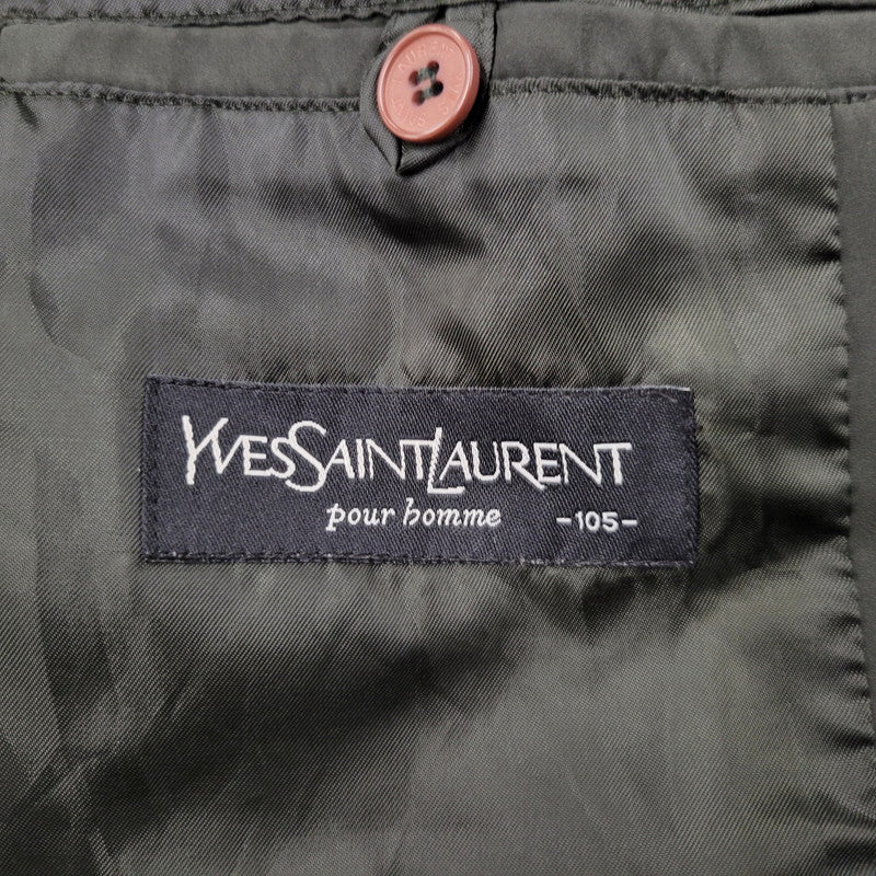【中古品】【メンズ】 YVES SAINT LAURENT イヴ・サンローラン NYLON JACKET ナイロンジャケット アウター 141-260522-as-18-izu サイズ：105 カラー：カーキ系 万代Net店