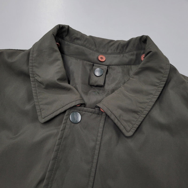 【中古品】【メンズ】 YVES SAINT LAURENT イヴ・サンローラン NYLON JACKET ナイロンジャケット アウター 141-260522-as-18-izu サイズ：105 カラー：カーキ系 万代Net店