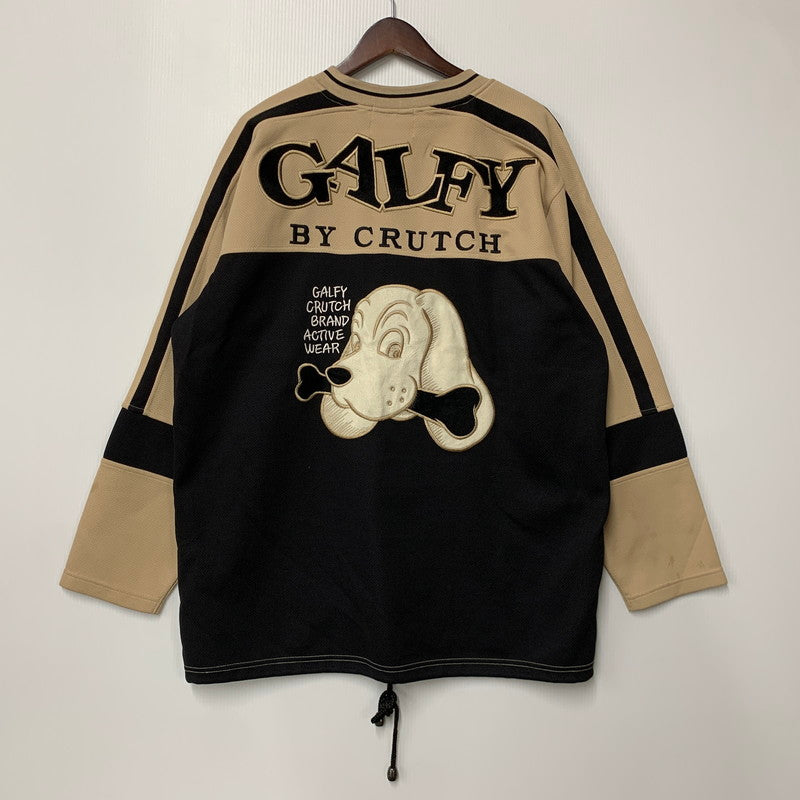 【中古品】【メンズ】 GALFY ガルフィー 23589 初期タグ GAME SHIRT ゲーム シャツ トップス 長袖 142-260528-ya-14-izu サイズ：下記参照 カラー：ベージュ×ブラック 万代Net店