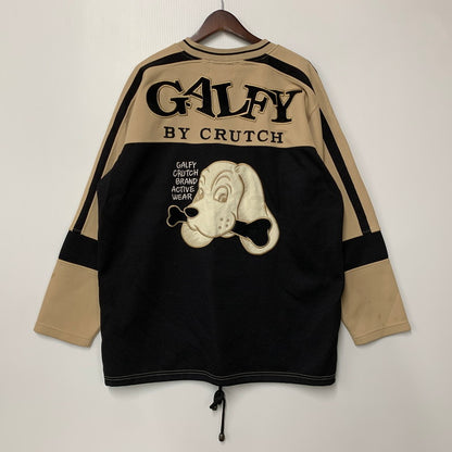 【中古品】【メンズ】 GALFY ガルフィー 23589 初期タグ GAME SHIRT ゲーム シャツ トップス 長袖 142-260528-ya-14-izu サイズ：下記参照 カラー：ベージュ×ブラック 万代Net店