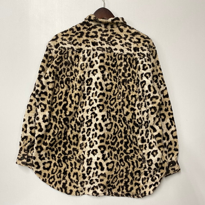 【中古品】【メンズ】 PINK DRAGON ピンクドラゴン ROCK A BEAT LAOPARD SHIRT レオパード シャツ トップス 146-260522-kh-03-izu カラー：ベージュ系×ブラウン 万代Net店