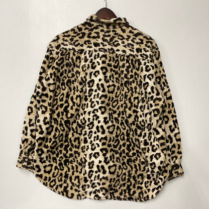 【中古品】【メンズ】 PINK DRAGON ピンクドラゴン ROCK A BEAT LAOPARD SHIRT レオパード シャツ トップス 146-260522-kh-03-izu カラー：ベージュ系×ブラウン 万代Net店