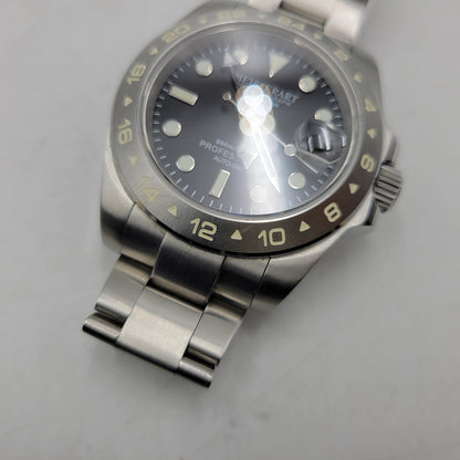 【中古品】【メンズ/レディース】 MEISTERART マイスターアート AUTOMATIC GMT MV5101 GMT自動巻き 腕時計 197-260522-as-01-izu カラー：シルバー 万代Net店