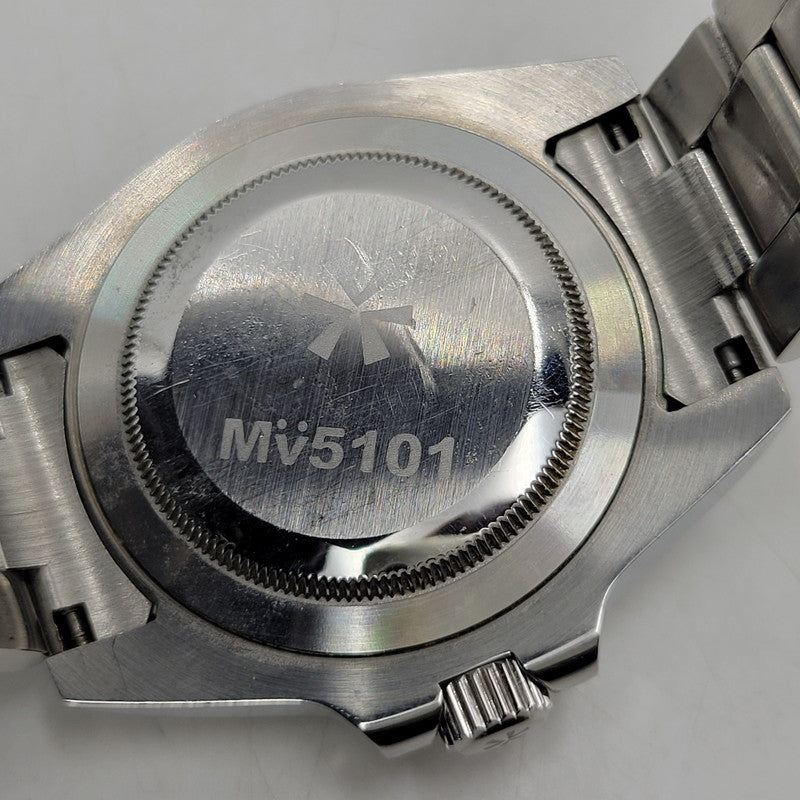 【中古品】【メンズ/レディース】 MEISTERART マイスターアート AUTOMATIC GMT MV5101 GMT自動巻き 腕時計 197-260522-as-01-izu カラー：シルバー 万代Net店