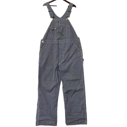 【中古品】【メンズ】 KEY キー USA製 HICKORY OVERALLS ヒッコリー オーバーオール 146-260528-ya-19-izu サイズ：42×29 カラー：ネイビー×ホワイト 万代Net店