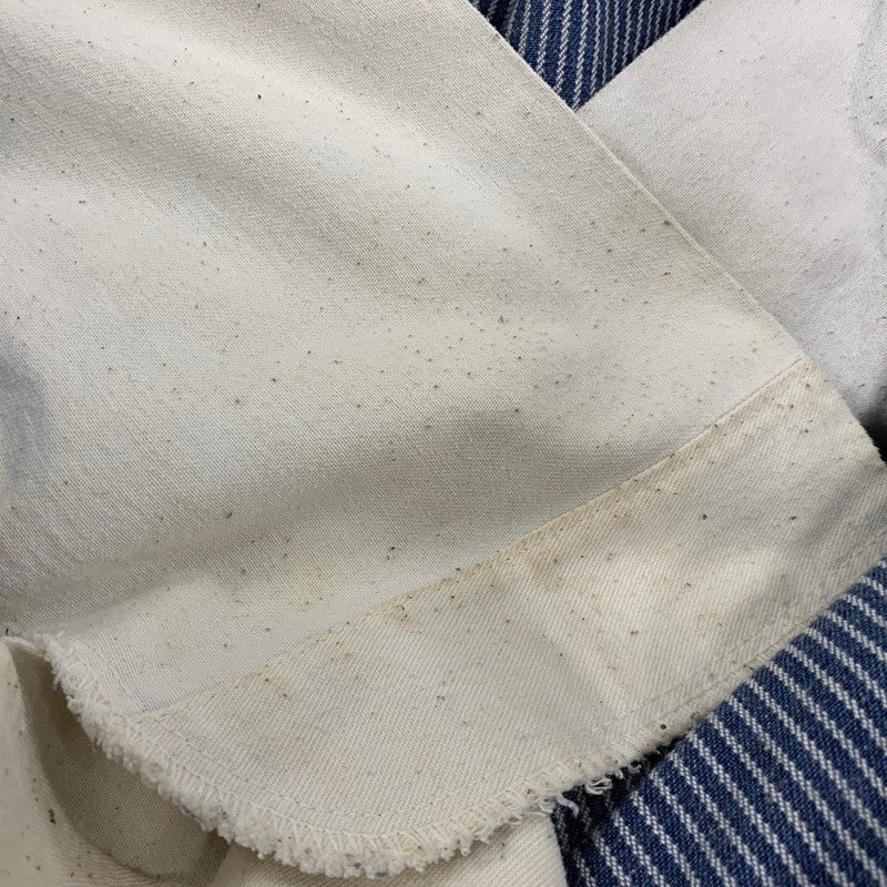 【中古品】【メンズ】 KEY キー USA製 HICKORY OVERALLS ヒッコリー オーバーオール 146-260528-ya-19-izu サイズ：42×29 カラー：ネイビー×ホワイト 万代Net店