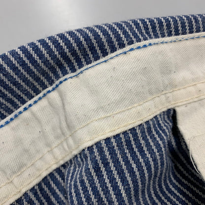 【中古品】【メンズ】 KEY キー USA製 HICKORY OVERALLS ヒッコリー オーバーオール 146-260528-ya-19-izu サイズ：42×29 カラー：ネイビー×ホワイト 万代Net店