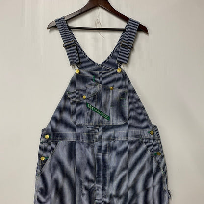 【中古品】【メンズ】 KEY キー USA製 HICKORY OVERALLS ヒッコリー オーバーオール 146-260528-ya-19-izu サイズ：42×29 カラー：ネイビー×ホワイト 万代Net店