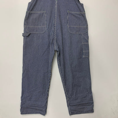 【中古品】【メンズ】 KEY キー USA製 HICKORY OVERALLS ヒッコリー オーバーオール 146-260528-ya-19-izu サイズ：42×29 カラー：ネイビー×ホワイト 万代Net店