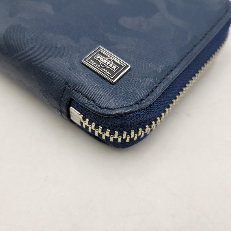 【中古品】【メンズ/レディース】 PORTER ポーター WONDER LONG WALLET 342-06033 ワンダー ロングウォレット 長財布 200-260522-as-03-izu カラー：ネイビー 万代Net店