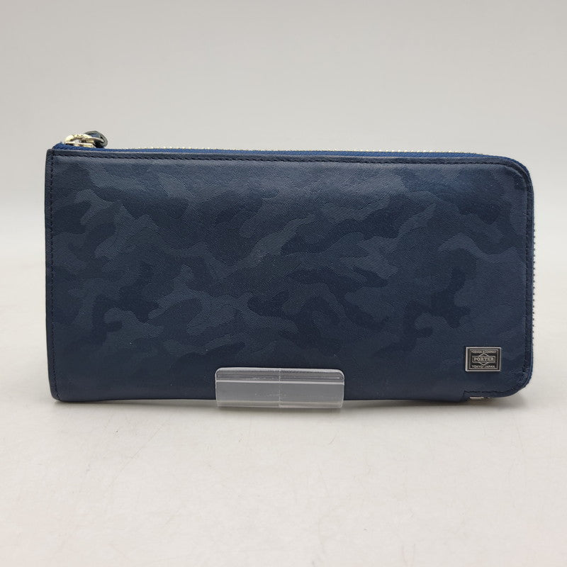 【中古品】【メンズ/レディース】 PORTER ポーター WONDER LONG WALLET 342-06033 ワンダー ロングウォレット 長財布 200-260522-as-03-izu カラー：ネイビー 万代Net店