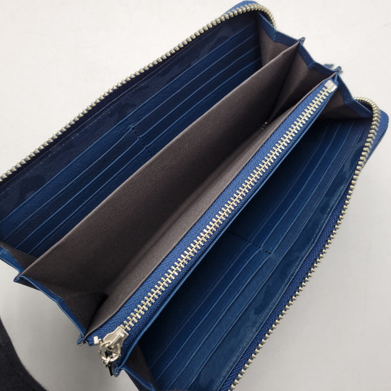 【中古品】【メンズ/レディース】 PORTER ポーター WONDER LONG WALLET 342-06033 ワンダー ロングウォレット 長財布 200-260522-as-03-izu カラー：ネイビー 万代Net店