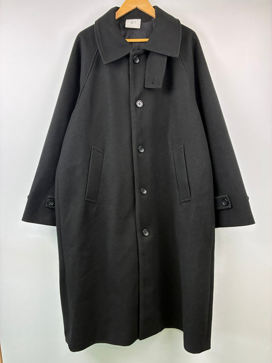 【中古品】【メンズ】 ENDER PRODUCTS エンダープロダクツ MELTON SOUTIEN COLLAR COAT PRco662 メルトン ステンカラーコート アウター 178-260705-kk-17-hon サイズ：M カラー：ブラック 万代Net店