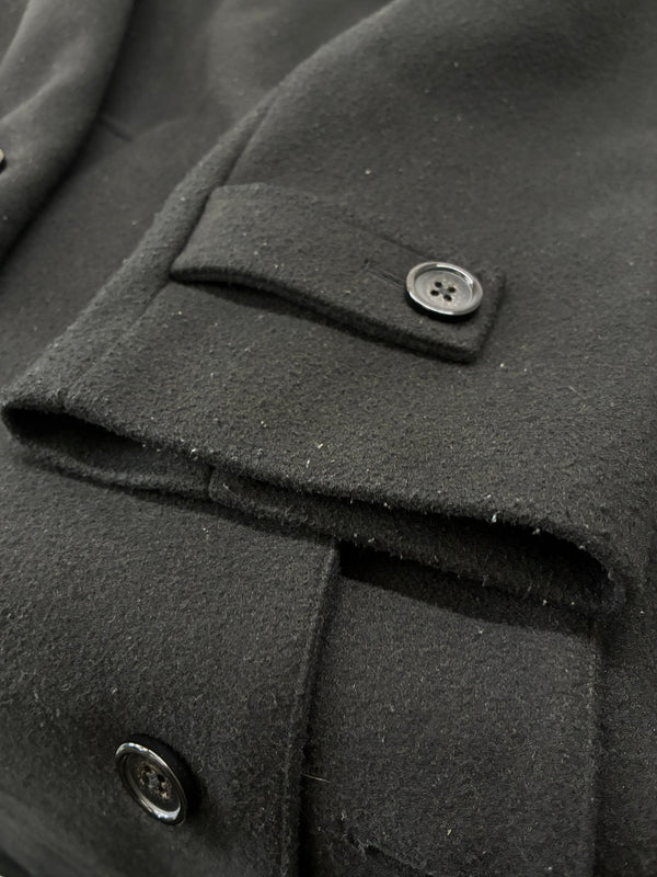 【中古品】【メンズ】 ENDER PRODUCTS エンダープロダクツ MELTON SOUTIEN COLLAR COAT PRco662 メルトン ステンカラーコート アウター 178-260705-kk-17-hon サイズ：M カラー：ブラック 万代Net店