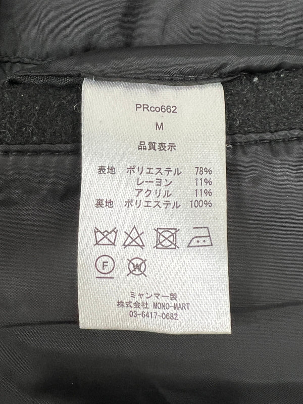【中古品】【メンズ】 ENDER PRODUCTS エンダープロダクツ MELTON SOUTIEN COLLAR COAT PRco662 メルトン ステンカラーコート アウター 178-260705-kk-17-hon サイズ：M カラー：ブラック 万代Net店