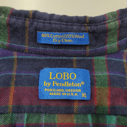 【中古品】【メンズ】 LOBO BY PENDLETON ロボ ペンドルトン CHECK L/S SHIRT チェック ロングスリーブ シャツ USA製 長袖 146-260610-as-14-izu サイズ：XL カラー：マルチカラー 万代Net店