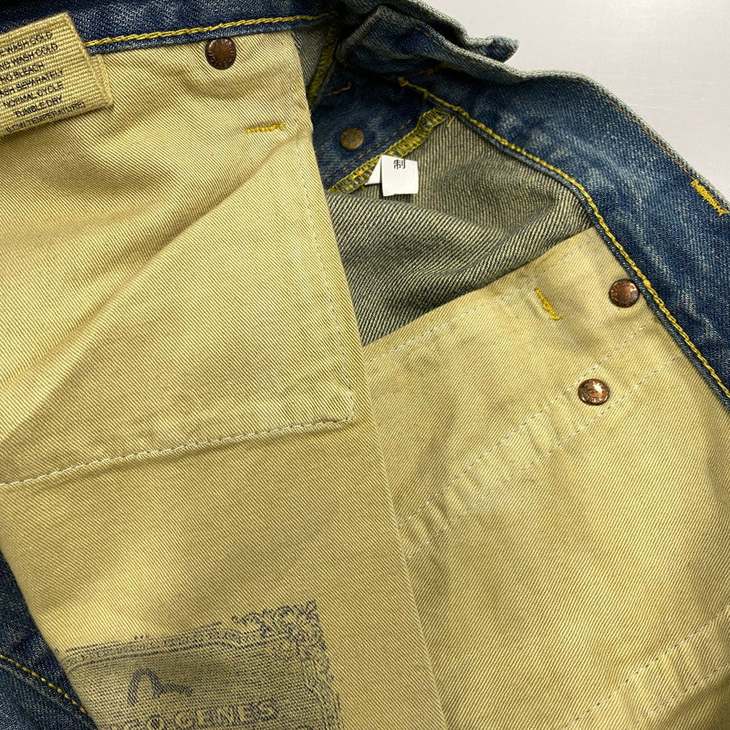 【中古品】【メンズ】 EVISU エヴィス LOT.0001 W カモメ DOUBLEKNEE PAINT DENIM PANTS ダブルニー ペイント デニム パンツ ボトムス 156-260522-kh-04-izu サイズ：38 カラー：インディゴ 万代Net店