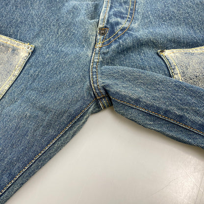 【中古品】【メンズ】 EVISU エヴィス LOT.0001 W カモメ DOUBLEKNEE PAINT DENIM PANTS ダブルニー ペイント デニム パンツ ボトムス 156-260522-kh-04-izu サイズ：38 カラー：インディゴ 万代Net店