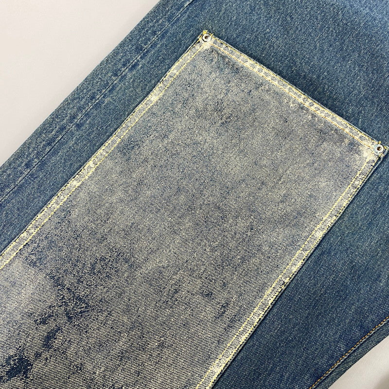 【中古品】【メンズ】 EVISU エヴィス LOT.0001 W カモメ DOUBLEKNEE PAINT DENIM PANTS ダブルニー ペイント デニム パンツ ボトムス 156-260522-kh-04-izu サイズ：38 カラー：インディゴ 万代Net店