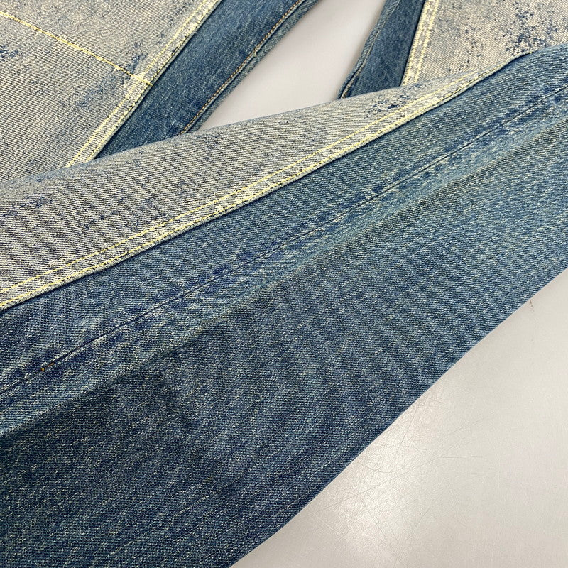 【中古品】【メンズ】 EVISU エヴィス LOT.0001 W カモメ DOUBLEKNEE PAINT DENIM PANTS ダブルニー ペイント デニム パンツ ボトムス 156-260522-kh-04-izu サイズ：38 カラー：インディゴ 万代Net店