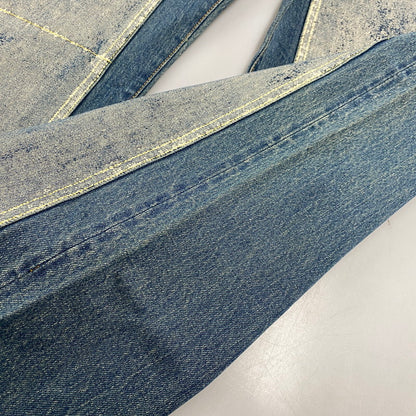 【中古品】【メンズ】 EVISU エヴィス LOT.0001 W カモメ DOUBLEKNEE PAINT DENIM PANTS ダブルニー ペイント デニム パンツ ボトムス 156-260522-kh-04-izu サイズ：38 カラー：インディゴ 万代Net店