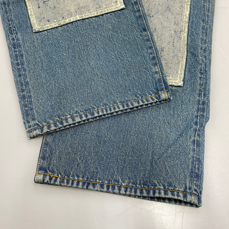【中古品】【メンズ】 EVISU エヴィス LOT.0001 W カモメ DOUBLEKNEE PAINT DENIM PANTS ダブルニー ペイント デニム パンツ ボトムス 156-260522-kh-04-izu サイズ：38 カラー：インディゴ 万代Net店