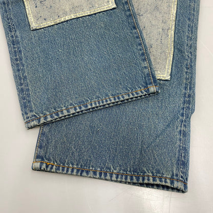 【中古品】【メンズ】 EVISU エヴィス LOT.0001 W カモメ DOUBLEKNEE PAINT DENIM PANTS ダブルニー ペイント デニム パンツ ボトムス 156-260522-kh-04-izu サイズ：38 カラー：インディゴ 万代Net店