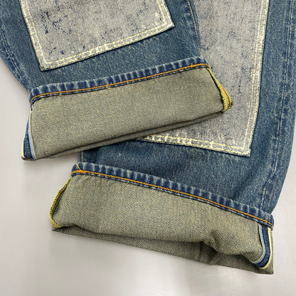 【中古品】【メンズ】 EVISU エヴィス LOT.0001 W カモメ DOUBLEKNEE PAINT DENIM PANTS ダブルニー ペイント デニム パンツ ボトムス 156-260522-kh-04-izu サイズ：38 カラー：インディゴ 万代Net店