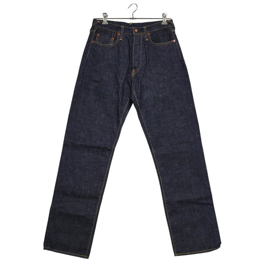 【中古品】【メンズ】 EVISU エヴィス PAINT CINCH BACK DENIM PANTS ペイント シンチバック デニムパンツ 大黒様 刺繍 カモメ ジーンズ 156-260522-as-19-izu サイズ：32 カラー：インディゴ 万代Net店