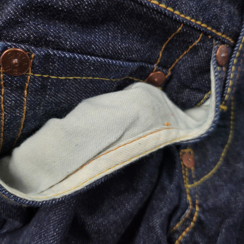 【中古品】【メンズ】 EVISU エヴィス PAINT CINCH BACK DENIM PANTS ペイント シンチバック デニムパンツ 大黒様 刺繍 カモメ ジーンズ 156-260522-as-19-izu サイズ：32 カラー：インディゴ 万代Net店