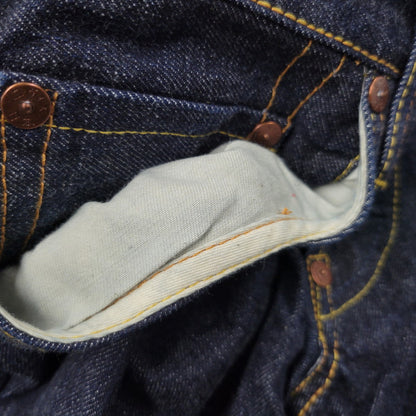 【中古品】【メンズ】 EVISU エヴィス PAINT CINCH BACK DENIM PANTS ペイント シンチバック デニムパンツ 大黒様 刺繍 カモメ ジーンズ 156-260522-as-19-izu サイズ：32 カラー：インディゴ 万代Net店