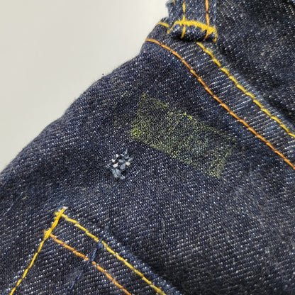 【中古品】【メンズ】 EVISU エヴィス PAINT CINCH BACK DENIM PANTS ペイント シンチバック デニムパンツ 大黒様 刺繍 カモメ ジーンズ 156-260522-as-19-izu サイズ：32 カラー：インディゴ 万代Net店