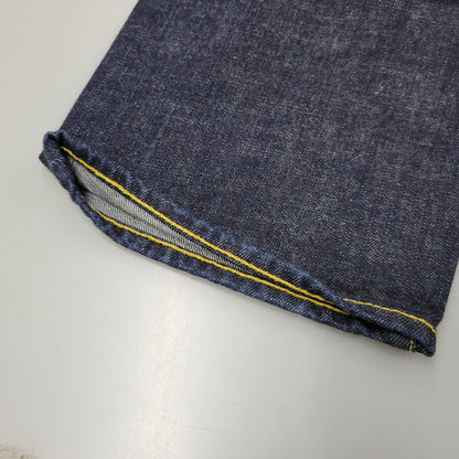 【中古品】【メンズ】 EVISU エヴィス PAINT CINCH BACK DENIM PANTS ペイント シンチバック デニムパンツ 大黒様 刺繍 カモメ ジーンズ 156-260522-as-19-izu サイズ：32 カラー：インディゴ 万代Net店